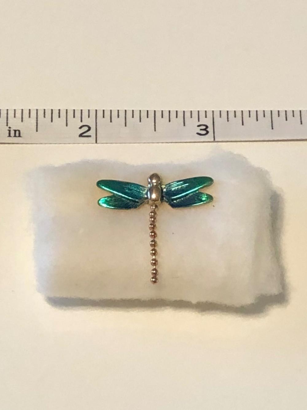 Enameled Handmade Dragonfly Sterling Silver Pendant Pin